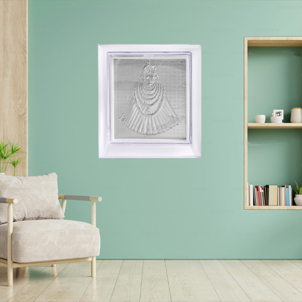Silver Plated Khatu Shyam Ji Photo Frame